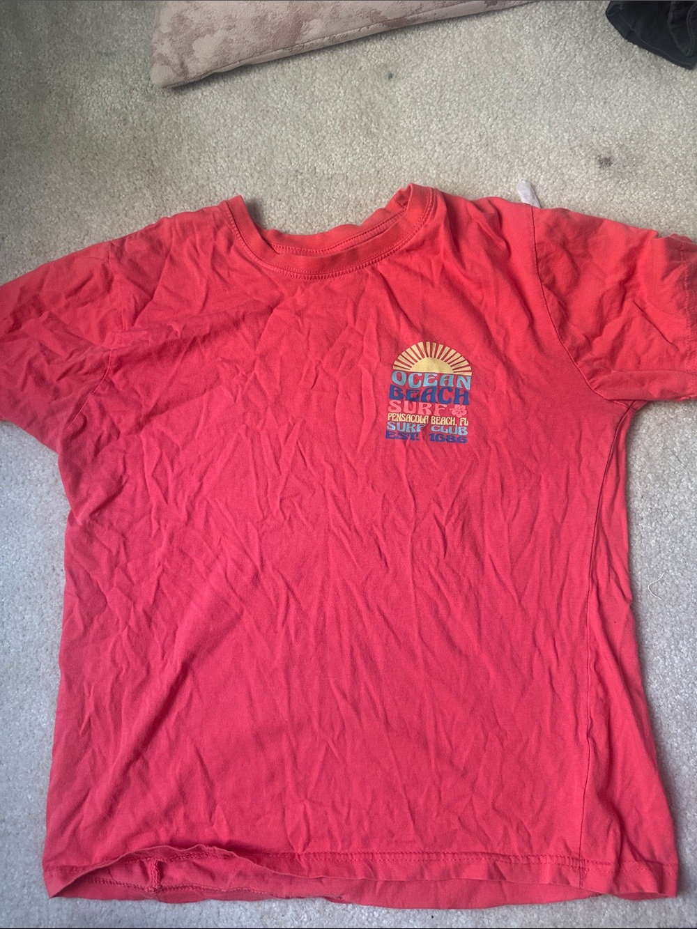Ocean Beach Surf Coral Short-Sleeve Tee